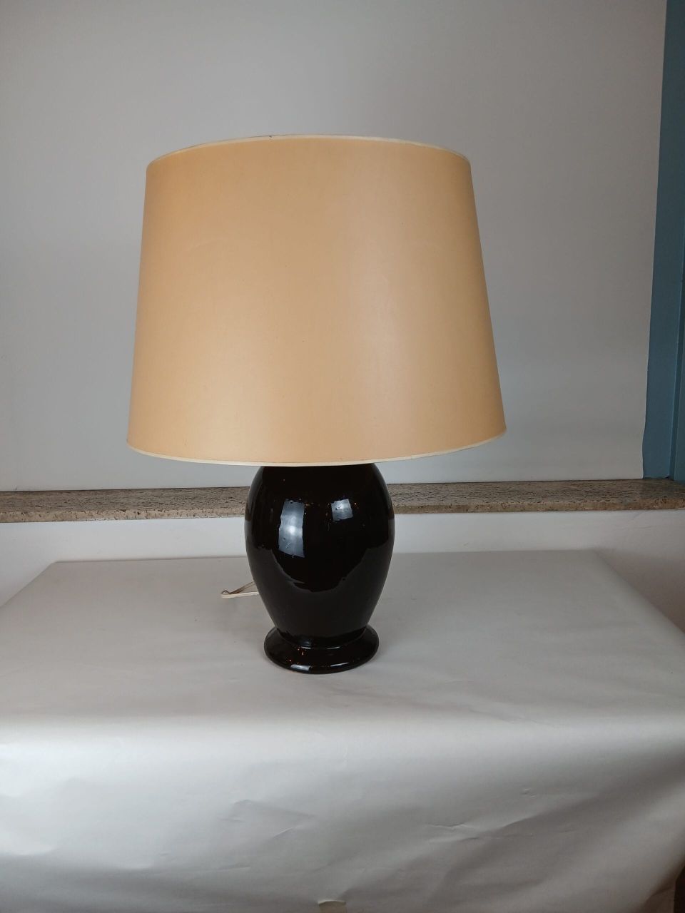 lampe en terre cuite émaillée