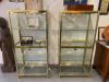 Paire de vitrines d’exposition en laiton