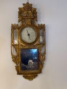 Baromètre Louis XVI en bois doré