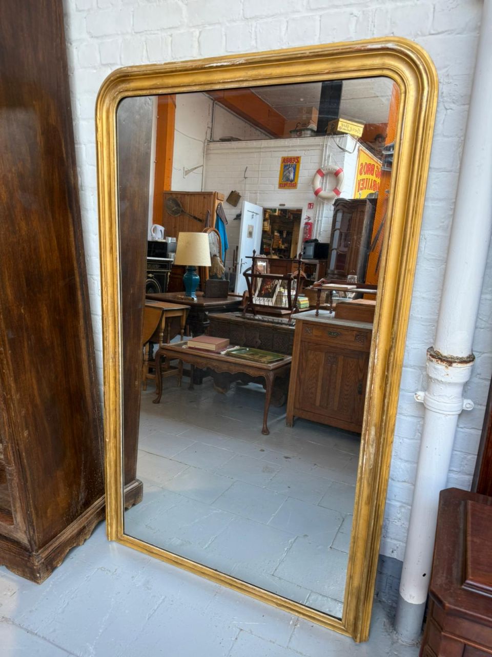 Grand miroir doré