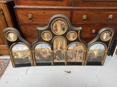 Retable néogothique à décor religieux