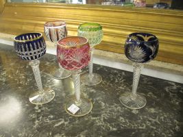 Verres cristaux de couleurs