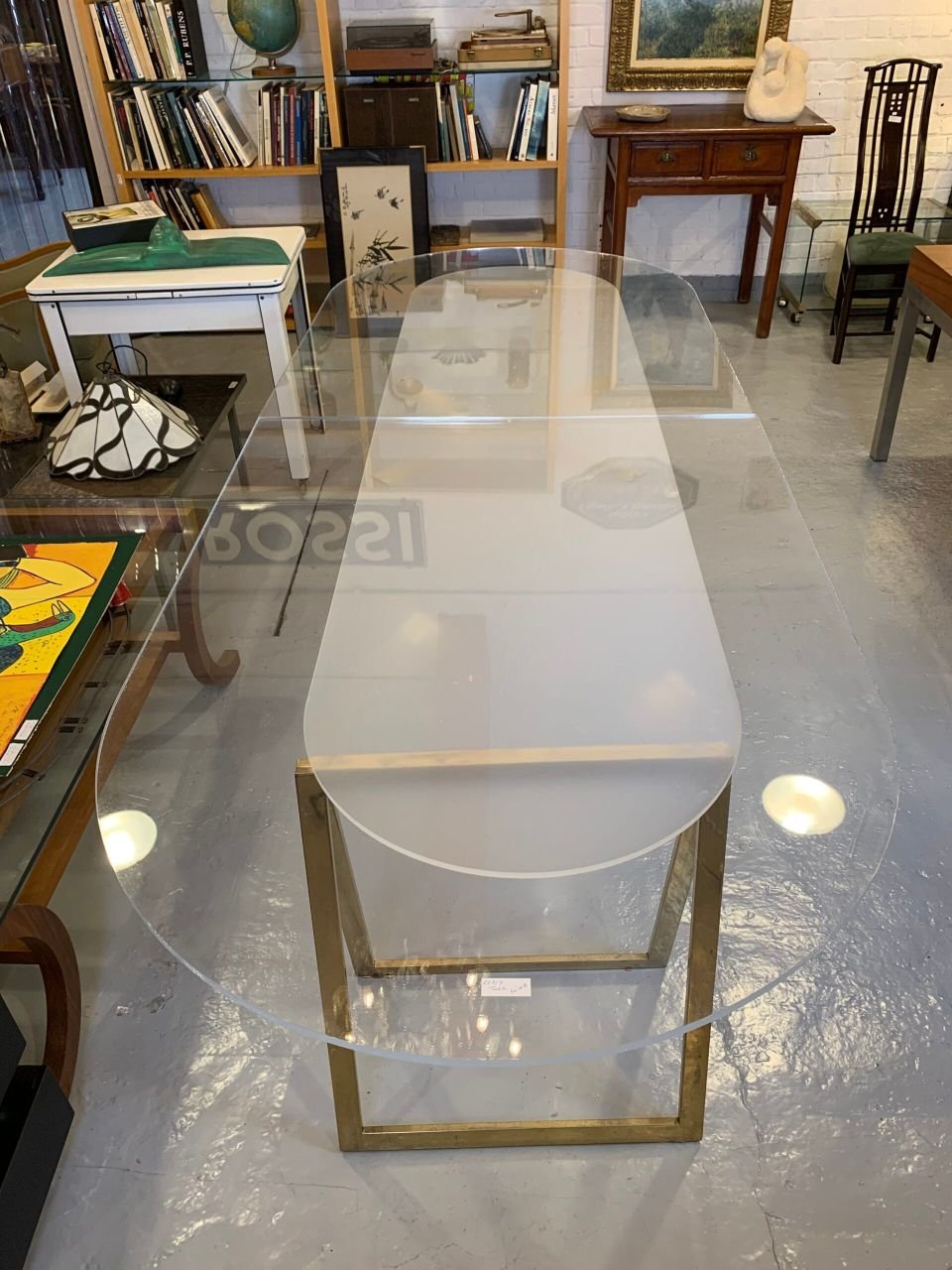 Table ovale en plexigas
