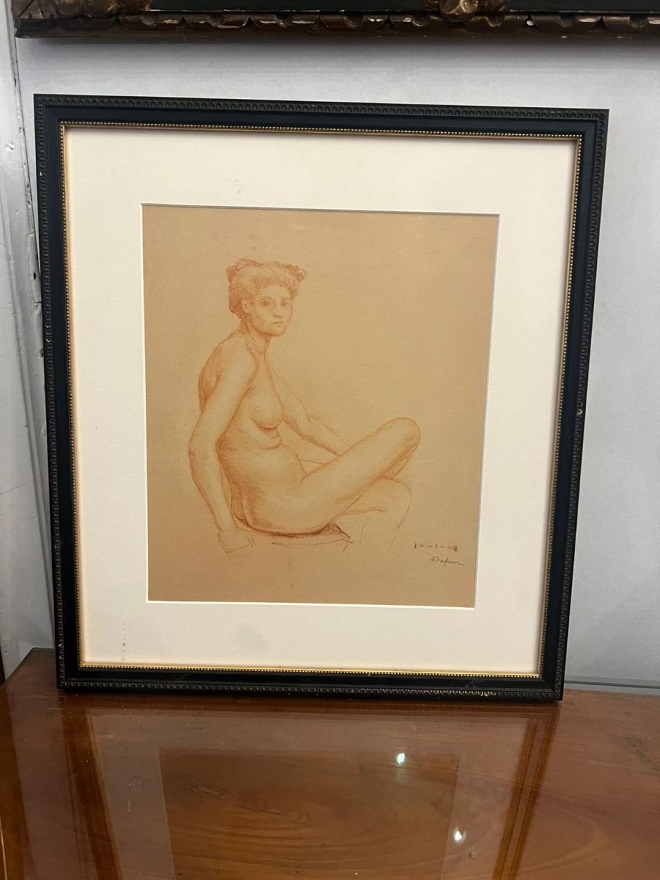 Dessin de nu féminin – signé Dufour