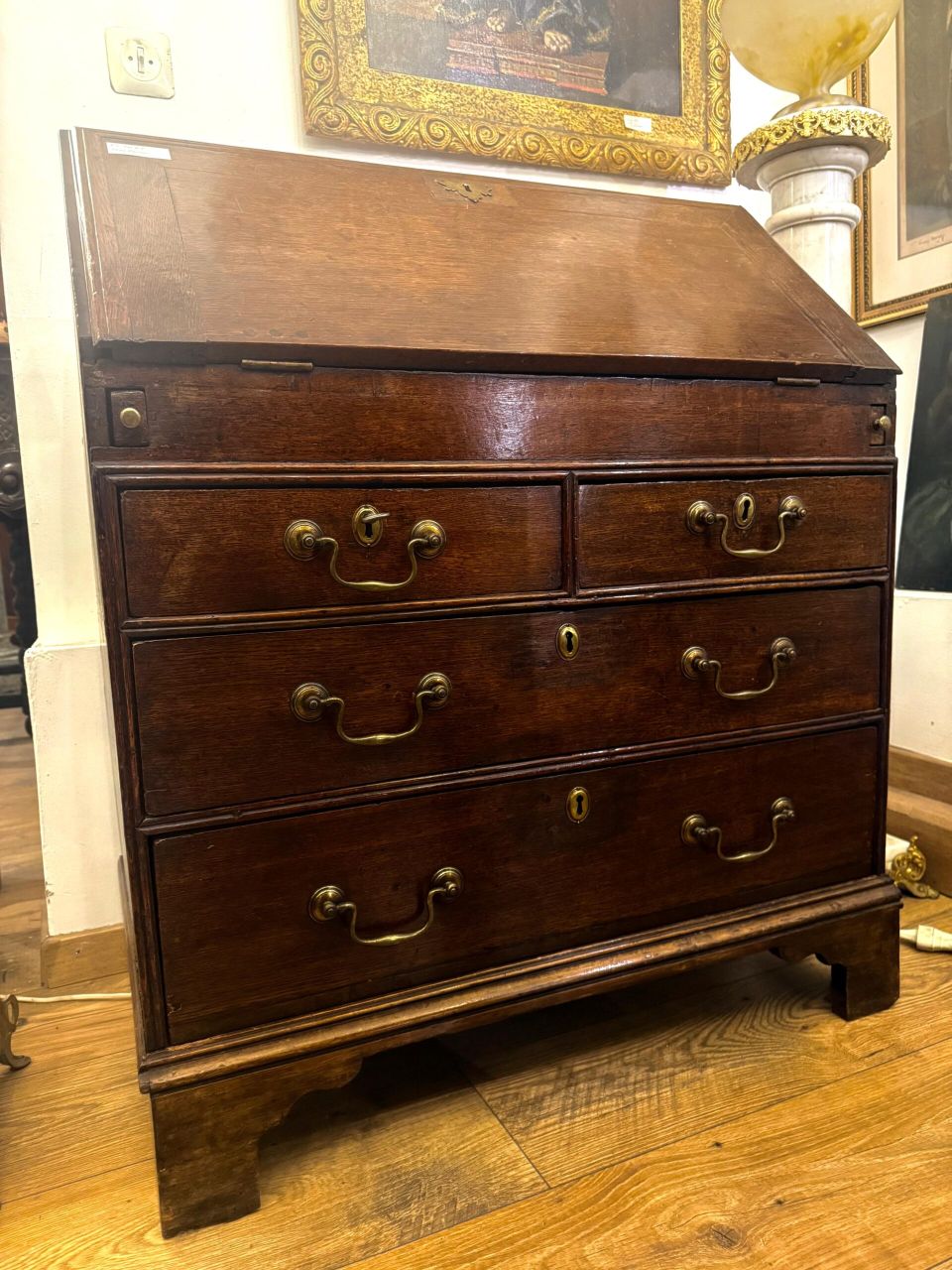 Secrétaire anglais en chêne