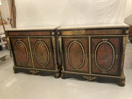 Paire de commodes style Boulle