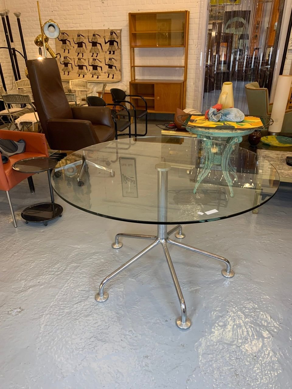 Table ronde en verre