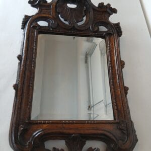 miroir en bois sculpté 19ème style liégeois