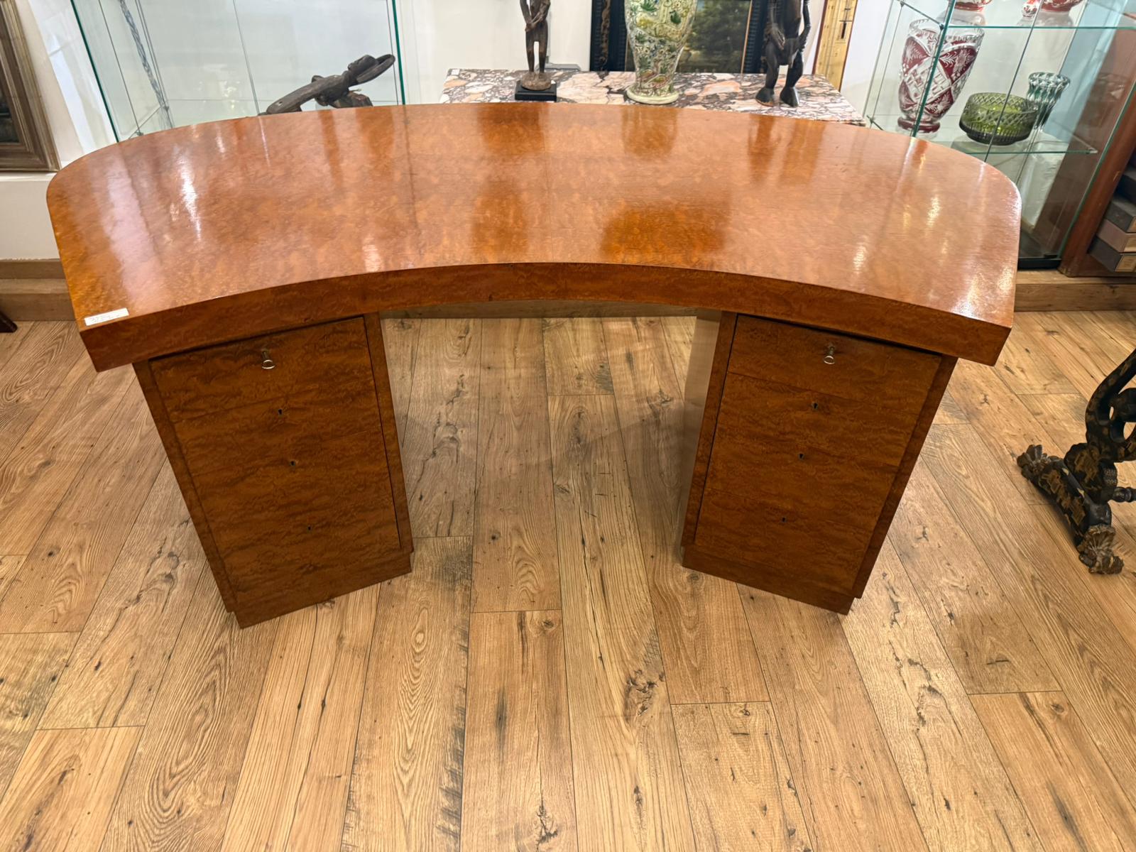 Bureau demi-lune art-déco