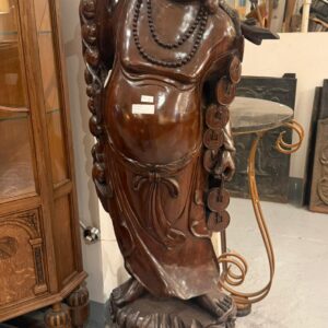 Statue de Bouddha en bois massif