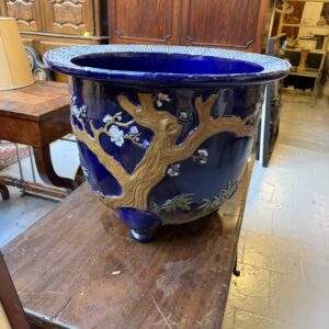 Grand cache-pot en céramique émaillée