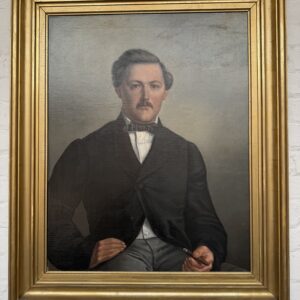 Grand portrait d’homme du XIXe siècle – Huile sur toile