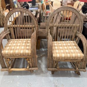 Paire de fauteuils rustiques style Adirondack
