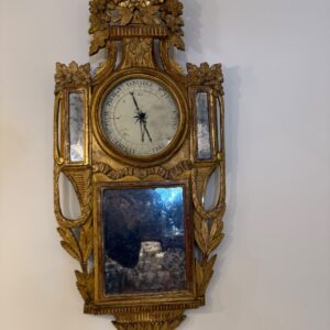 Baromètre Louis XVI en bois doré
