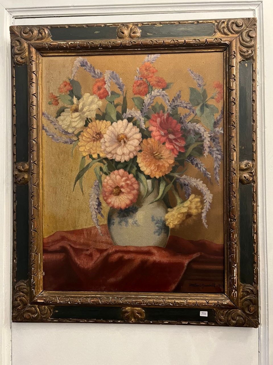 Peinture nature morte signée Umberto Benedetti (1928)