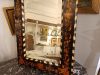 Miroir ancien os et marqueterie