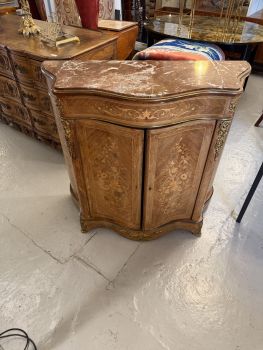 Meuble d’appui Napoléon III marqueté – dessus marbre