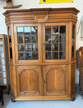 Vitrine deux corps en chêne massif