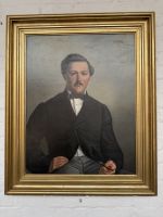 Grand portrait d’homme du XIXe siècle – Huile sur toile