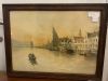 Lithographie d&rsquo;un port signé Ferdinand Coenraets