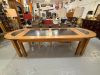 Grande table à manger en chêne et plaque de schiste
