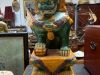 Lion gardien chinois en céramique émaillée